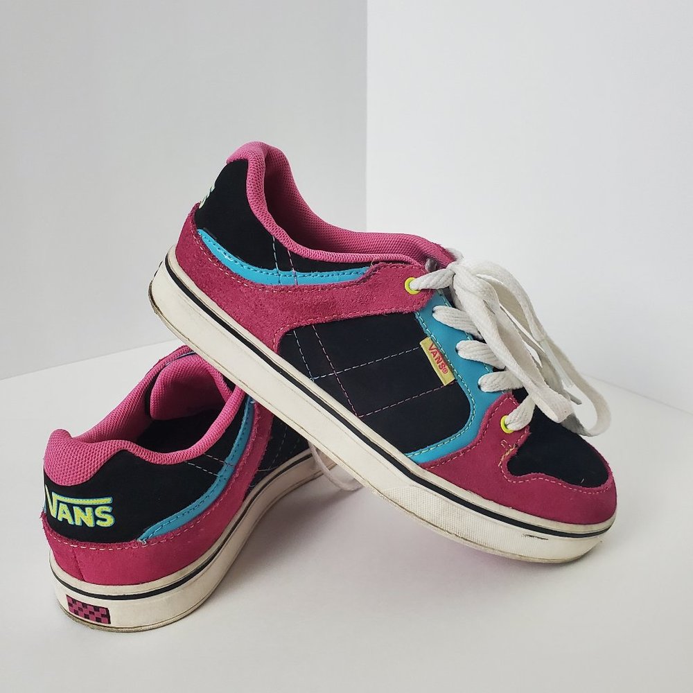 Vans Old Skool Pink Black Blue EU Size 35, Women's Size 5.5
